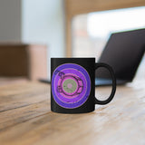 Vintage Grunge Purple Circle - Bass Drum - 11oz Black Mug