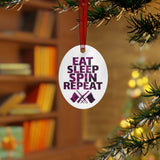 Color Guard - Eat Sleep Spin Repeat - Metal Ornament