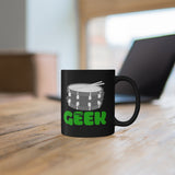 Band Geek - Snare Drum - 11oz Black Mug