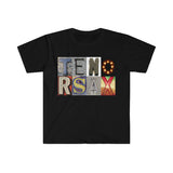 Tenor Sax - Artsy Alphabet - Unisex Softstyle T-Shirt