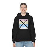 Vintage Grunge Pastel Lines - Drumsticks - Hoodie