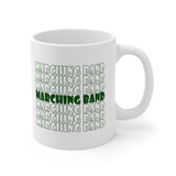 Marching Band - Retro - Green - 11oz White Mug