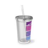 Vintage Grunge Purple Lines - Alto Sax - Suave Acrylic Cup