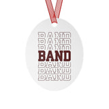 Band - Retro - Maroon - Metal Ornament