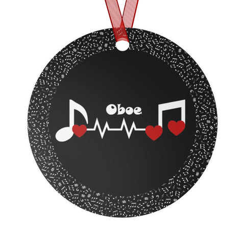 Oboe - Heartbeat - Metal Ornament