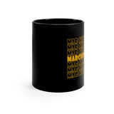 Marching Band - Retro - Gold - 11oz Black Mug