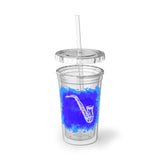 Vintage Blue Cloud - Alto Sax - Suave Acrylic Cup