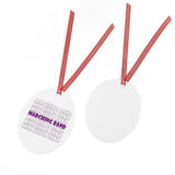 Marching Band - Retro - Purple - Metal Ornament