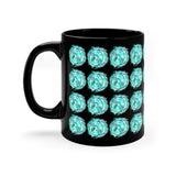 Vintage Turquoise Cloud - Cymbals - 11oz Black Mug - Pattern