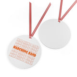 Marching Band - Retro - Orange - Metal Ornament