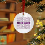 Color Guard - Retro - Purple - Metal Ornament