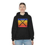 Vintage Grunge Lines Sunset - Drumsticks - Hoodie