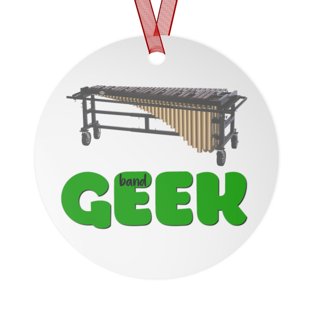 Band Geek - Marimba - Metal Ornament