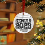 Senior 2023 - Black Lettering - Shako - Metal Ornament