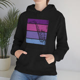 Vintage Grunge Purple Lines - Alto Sax - Hoodie