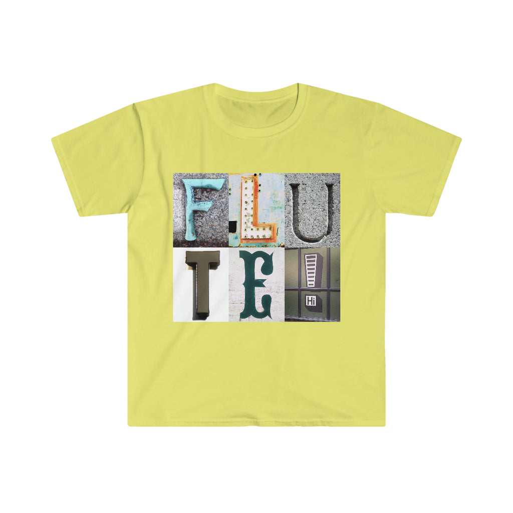 Flute - Artsy Alphabet - Unisex Softstyle T-Shirt