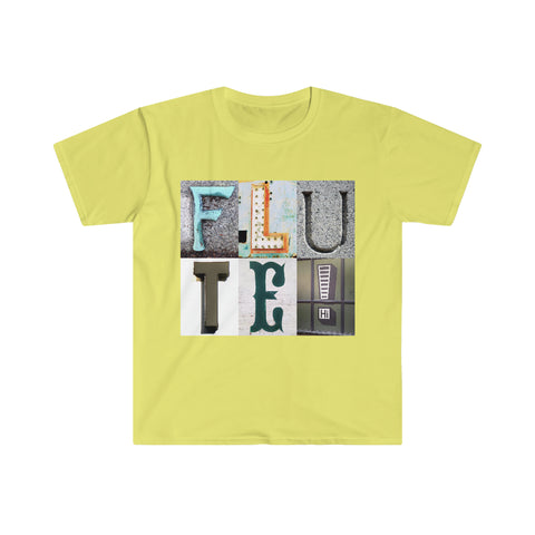 Flute - Artsy Alphabet - Unisex Softstyle T-Shirt