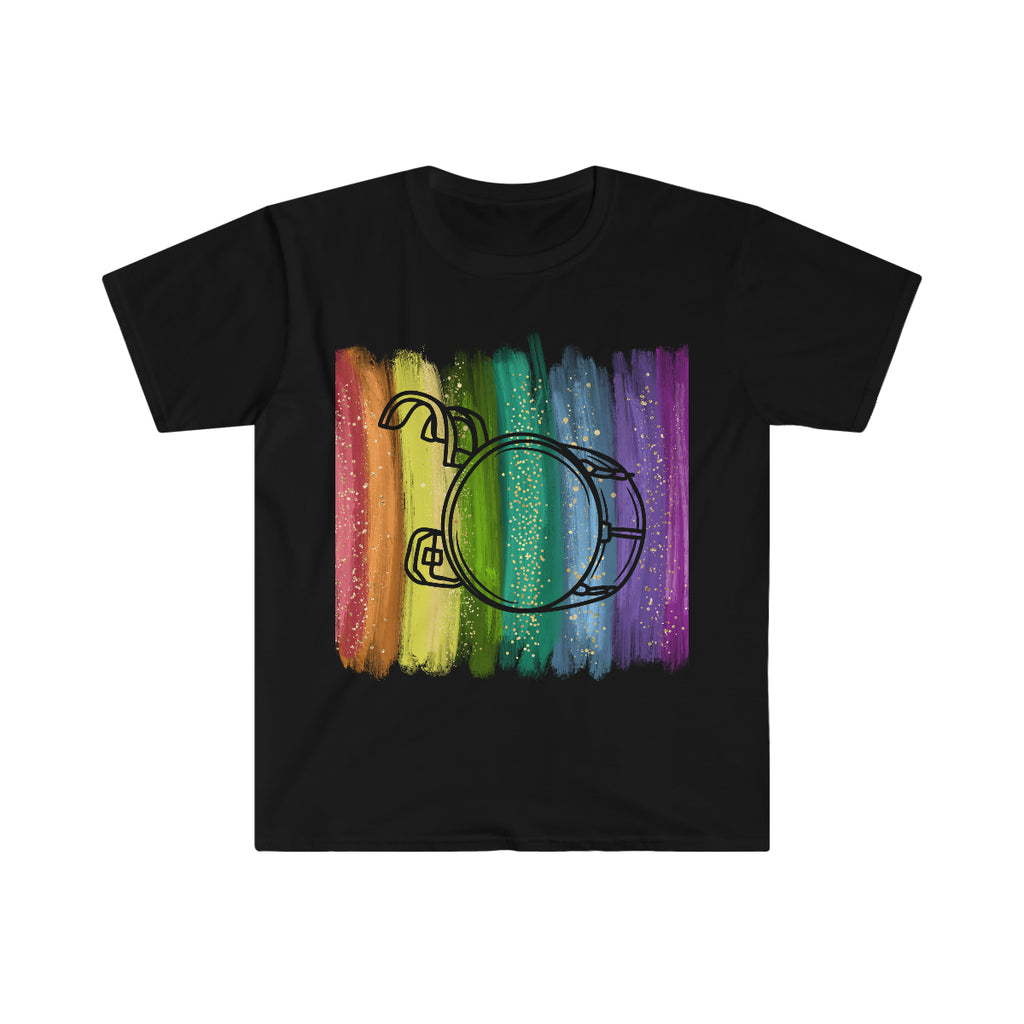 Vintage Rainbow Paint - Bass Drum - Unisex Softstyle T-Shirt