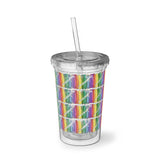 Vintage Rainbow Paint - Bassoon - Suave Acrylic Cup - Pattern