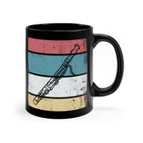 Vintage Grunge Lines 2 - Bassoon - 11oz Black Mug