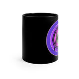 Vintage Grunge Purple Circle - Snare Drum - 11oz Black Mug