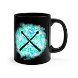 Vintage Turquoise Cloud - Drumsticks - 11oz Black Mug