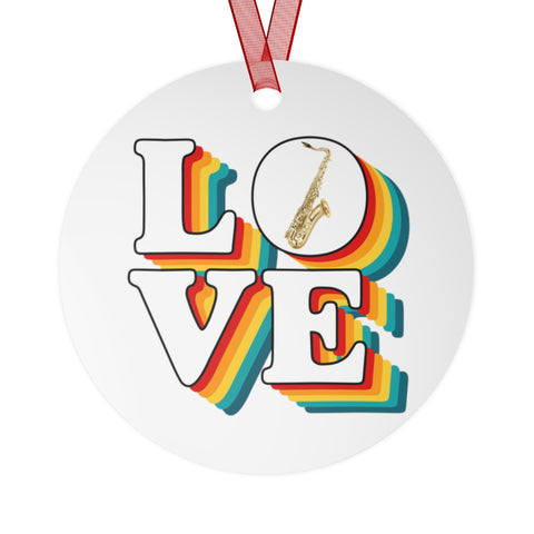 LOVE - Tenor Sax - Metal Ornament