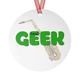 Band Geek - Alto Sax - Metal Ornament