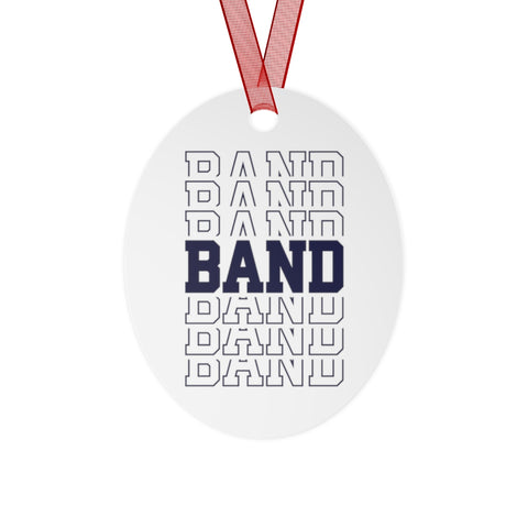 Band - Retro - Navy - Metal Ornament