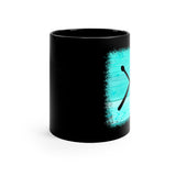 Vintage Turquoise Wood - Drumsticks - 11oz Black Mug