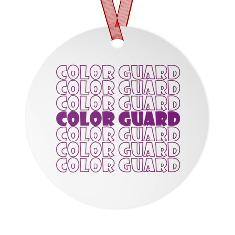 Color Guard - Retro - Purple - Metal Ornament