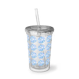 Vintage Blue White Tie Dye - Drumsticks - Suave Acrylic Cup - Pattern