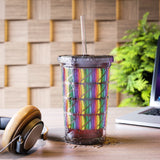 Vintage Rainbow Paint - Bassoon - Suave Acrylic Cup - Pattern