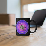 Vintage Grunge Purple Circle - Alto Saxophone - 11oz Black Mug