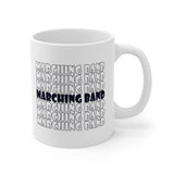 Marching Band - Retro - Navy - 11oz White Mug