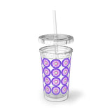 Vintage Grunge Purple Circle - Snare Drum - Suave Acrylic Cup - Pattern