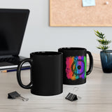 Vintage Rainbow Cloud - Snare Drum - 11oz Black Mug