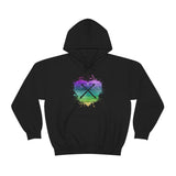 Vintage Rainbow Cloud Heart - Drumsticks - Hoodie