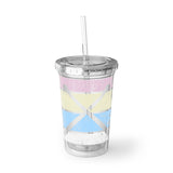 Vintage Grunge Pastel Lines - Drumsticks - Suave Acrylic Cup