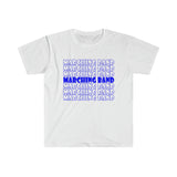 Marching Band - Retro - Blue - Unisex Softstyle T-Shirt