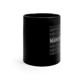 Marching Band - Retro - Gray - 11oz Black Mug