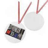 Marimba - Artsy Alphabet - Metal Ornament