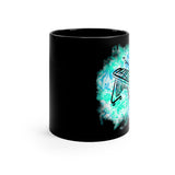 Vintage Turquoise Cloud - Marimba - 11oz Black Mug