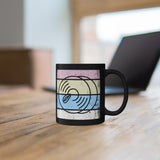 Vintage Grunge Pastel Lines - Cymbals - 11oz Black Mug