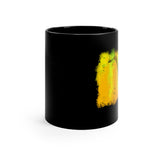 Vintage Yellow Cloud - Alto Sax - 11oz Black Mug