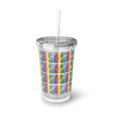 Vintage Rainbow Paint - Bassoon - Suave Acrylic Cup - Pattern