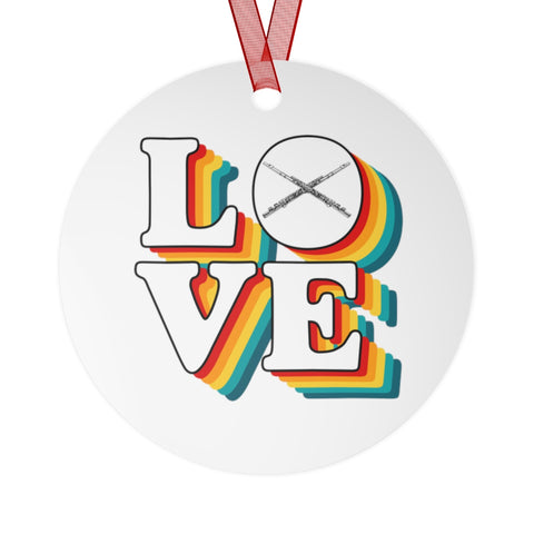 LOVE - Flute - Metal Ornament