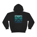 Vintage Grunge Blue Lines - Drumsticks - Hoodie