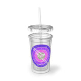 Vintage Grunge Purple Circle - Trombone - Suave Acrylic Cup