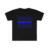 Marching Band - Retro - Blue - Unisex Softstyle T-Shirt